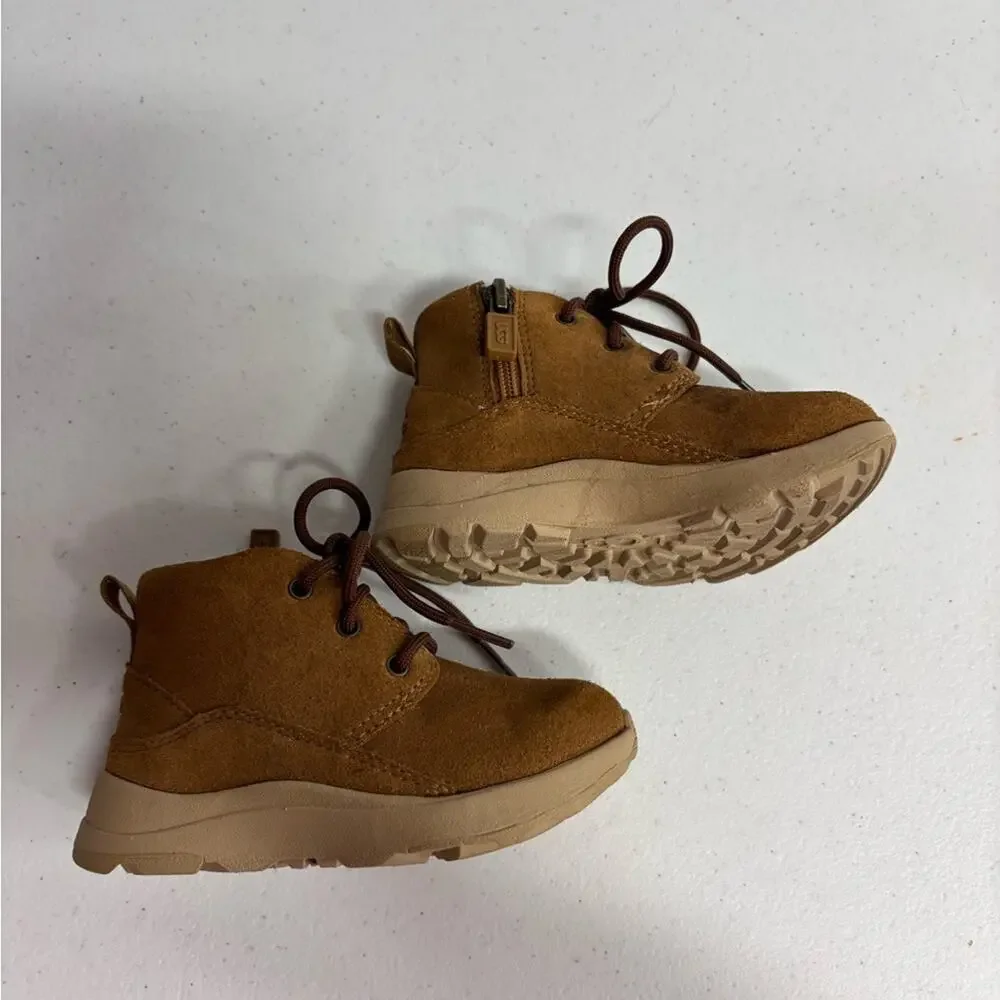 UGG Kids' Canoe III Weather chukka boots in chestnut suede Child Size 7